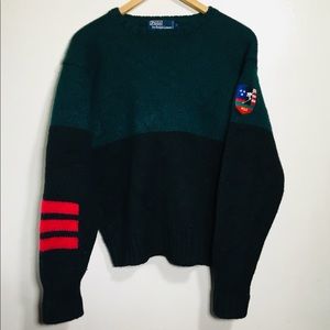 Rare 90s Vintage Polo Ralph Lauren Ski Wool Sweater